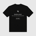 Sensitive Content May Cause Distractions Black T-Shirt